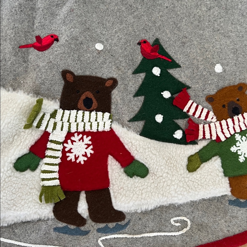 Crate & Barrel skating bears tree š² skirt - Picture 6 of 6